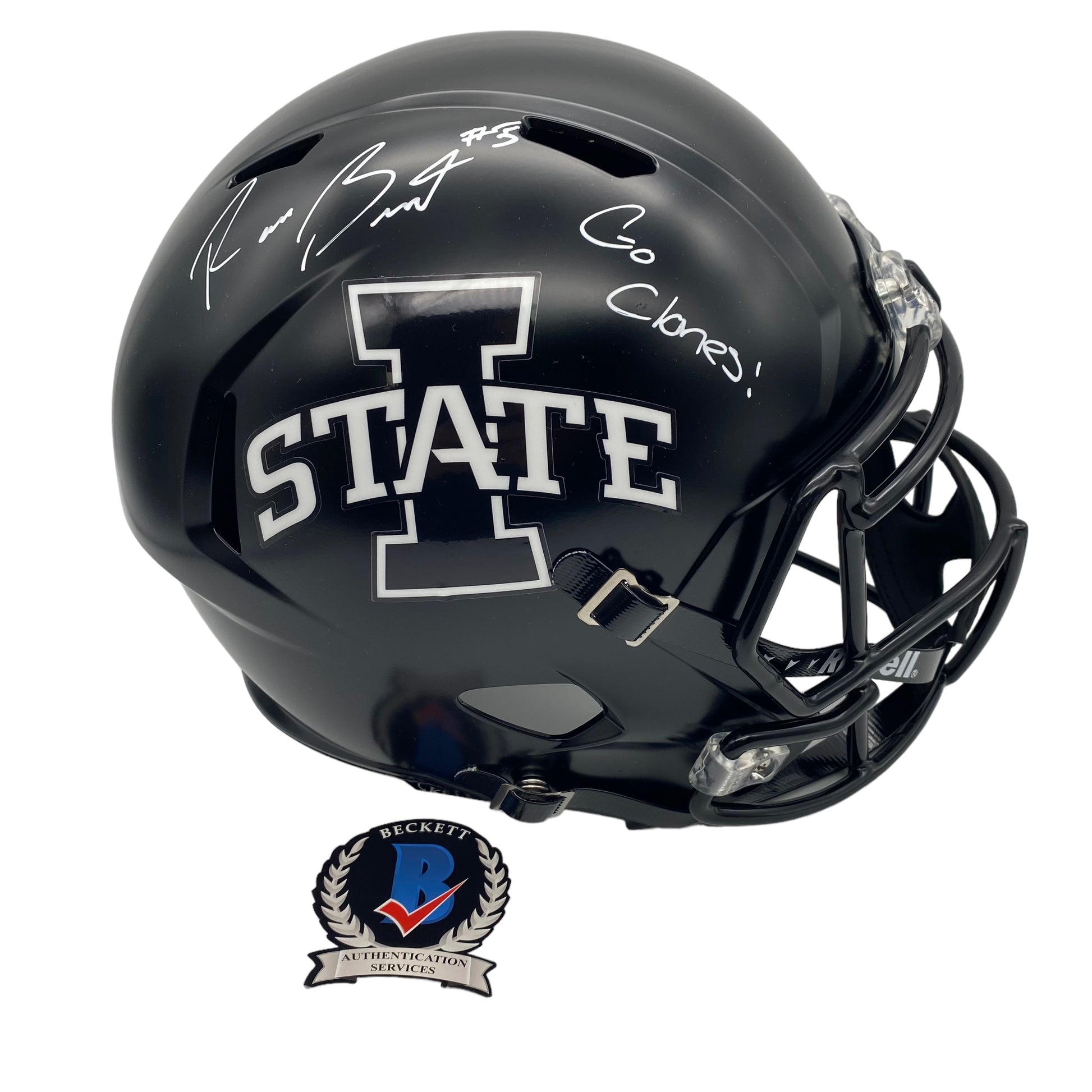 Rocco Becht Signed Iowa State Cyclones Full Size Replica Speed Helmet – VIP Memorabilia