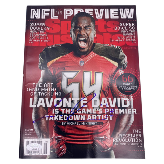 Lavonte David Signed Tampa Bay Buccaneers Sports Illustrated Full Magazine