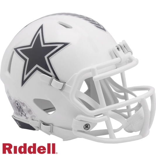 Tony Romo Signed Dallas Cowboys 2024 Salute to Service Alternate Full Size Replica Speed Football Helmet