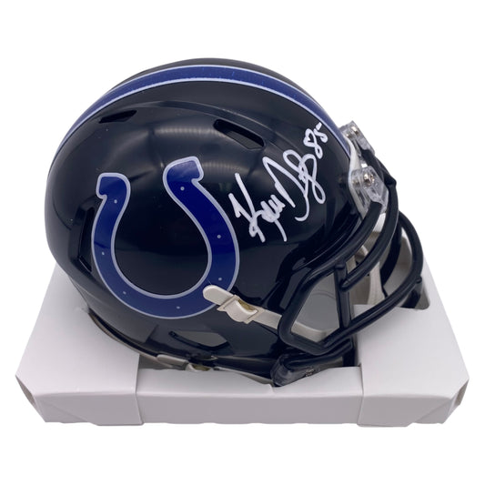 Ken Dilger Signed Indianapolis Colts Indiana Nights Black Alternate Mini Speed Football Helmet