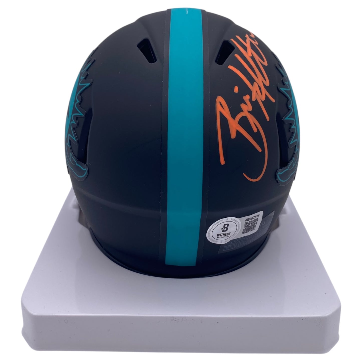 Brian Hartline Signed Miami Dolphins Eclipse Alternate Speed Mini Helmet