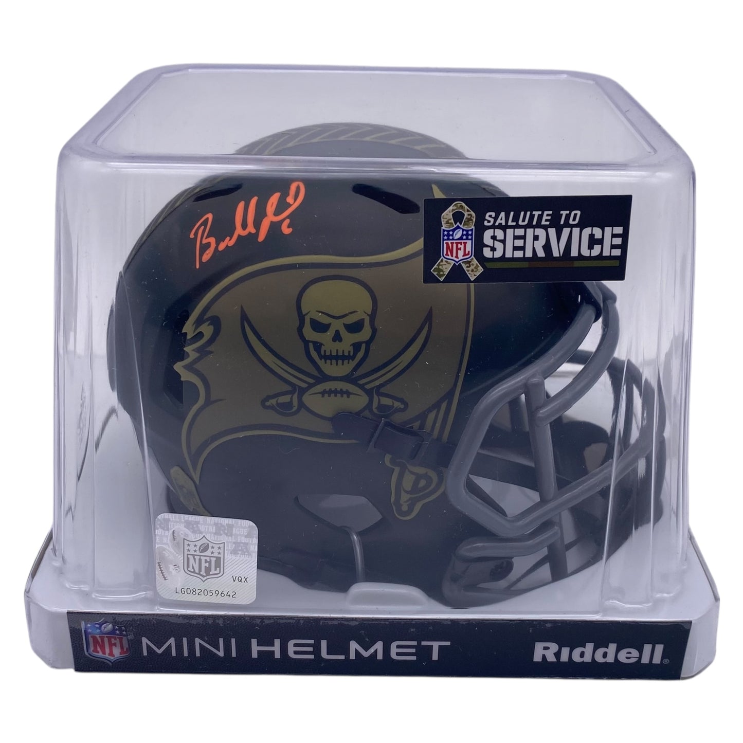 Baker Mayfield Signed Tampa Bay Buccaneers 2025 Salute To Service Alternate Speed Mini Helmet