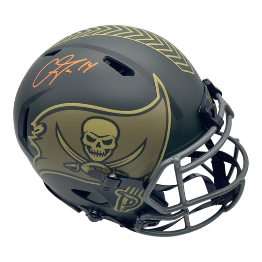 Chris Godwin Signed Tampa Bay Buccaneers 2025 Salute to Service Alternate Speed Authentic Full Size Helmet