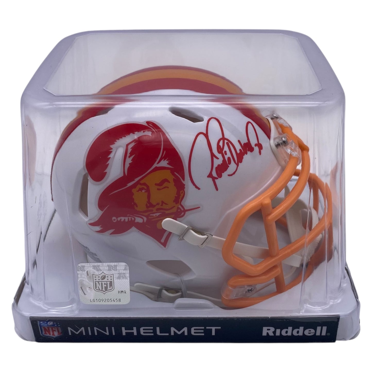 Ronde Barber Signed Tampa Bay Buccaneers Throwback Mini Speed Football Helmet