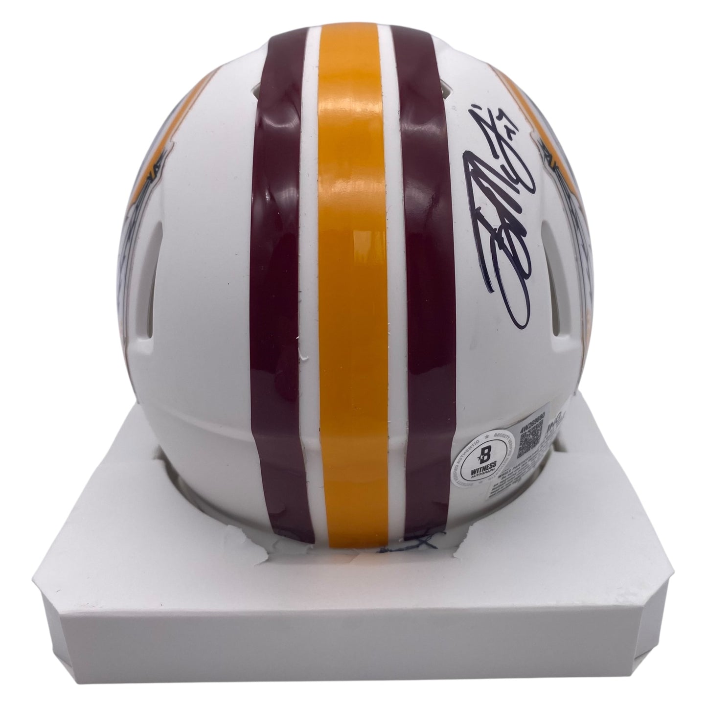 Terry McLaurin Signed Washington Redskins Commanders Flat White Alternate Mini Football Helmet