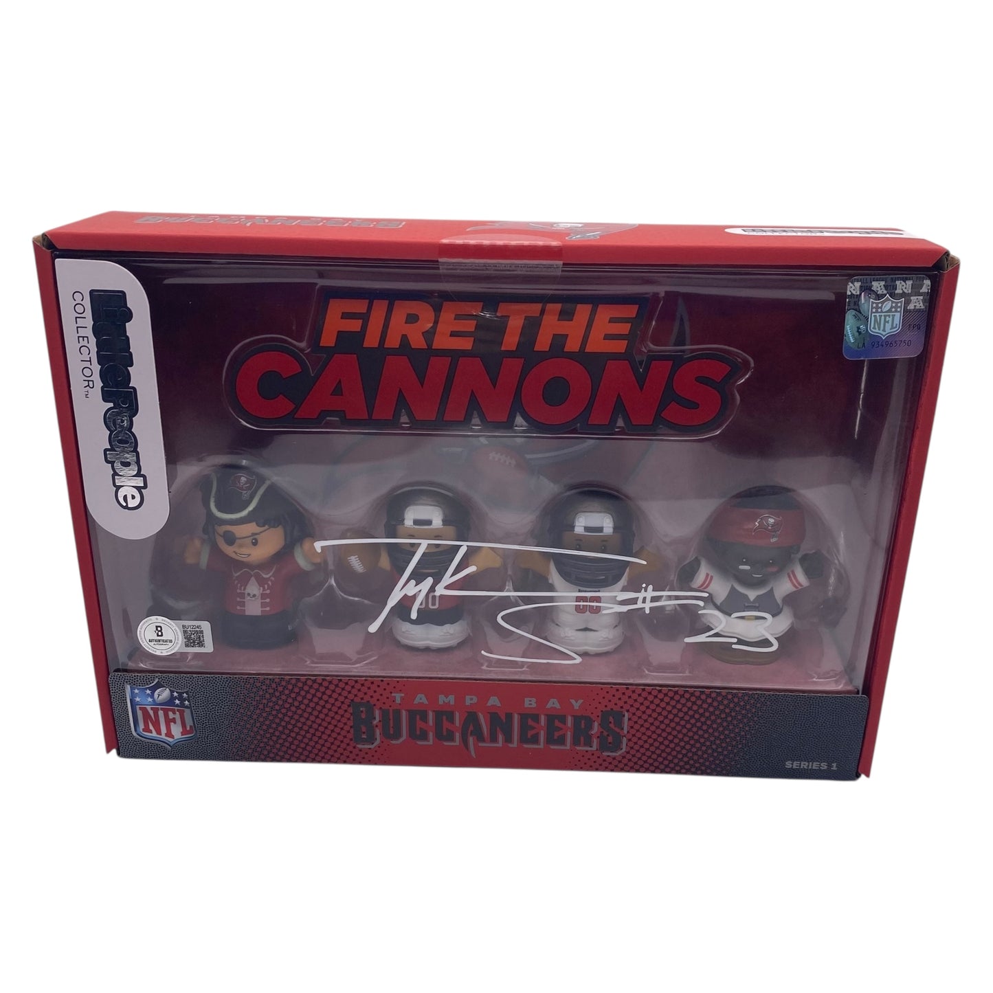 Tykee Smith Signed Tampa Bay Buccaneers Little People Figurine Set