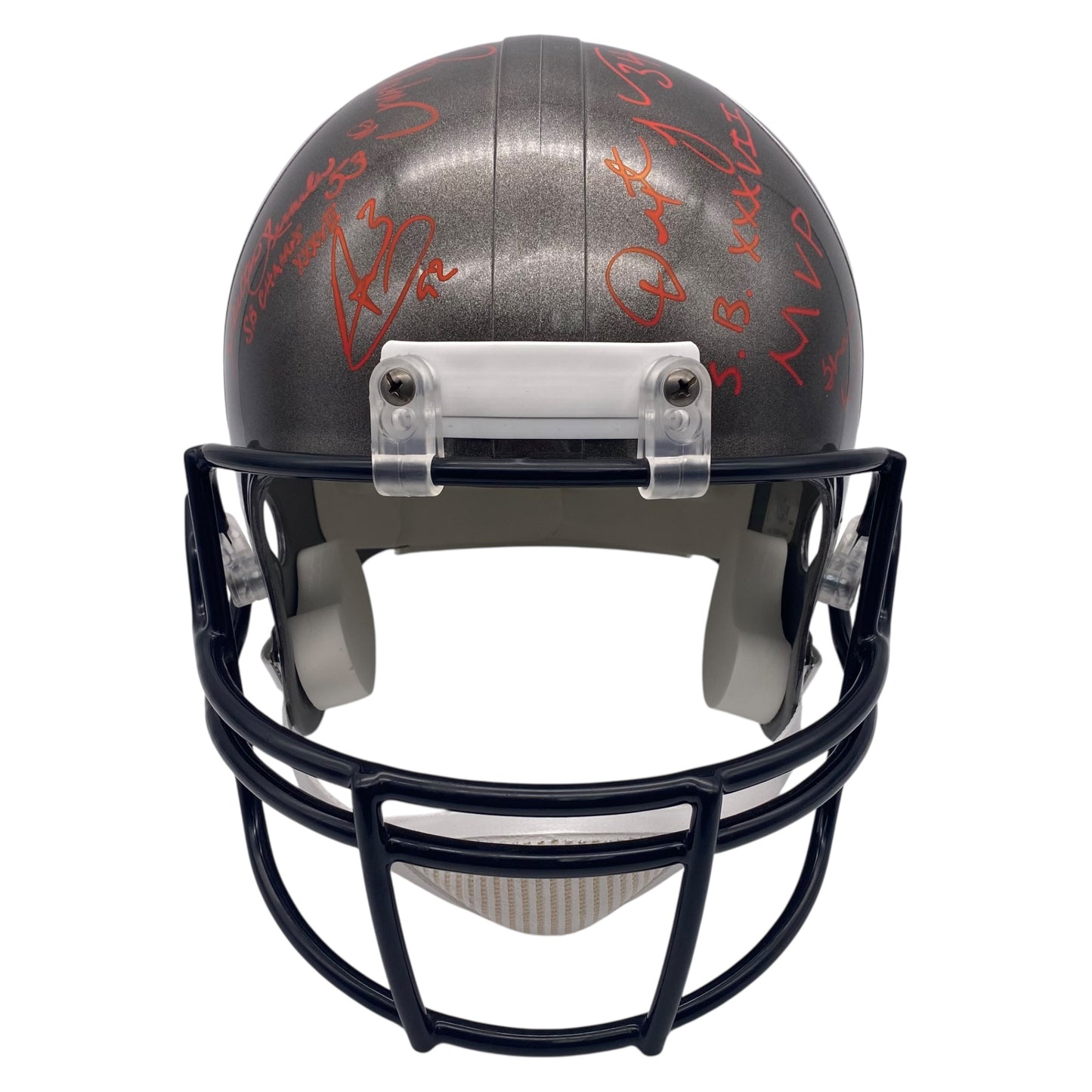 2002 Tampa Bay Buccaneers Full Size Deluxe Replica Super Bowl XXXVII Team Signed Helmet - 15 Autographs