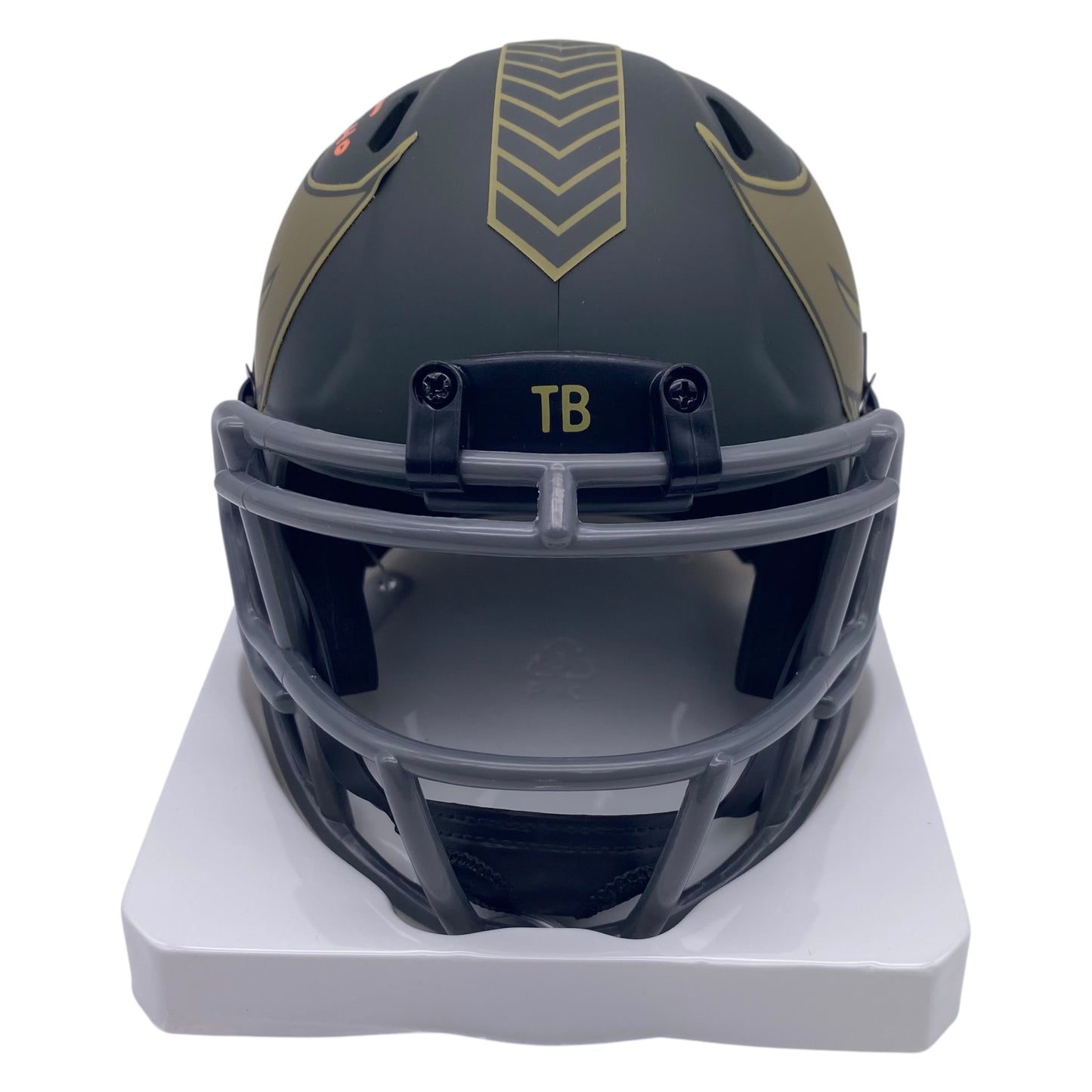 Mike Alstott Signed Tampa Bay Buccaneers 2025 Salute to Service Alternate Speed Mini Helmet