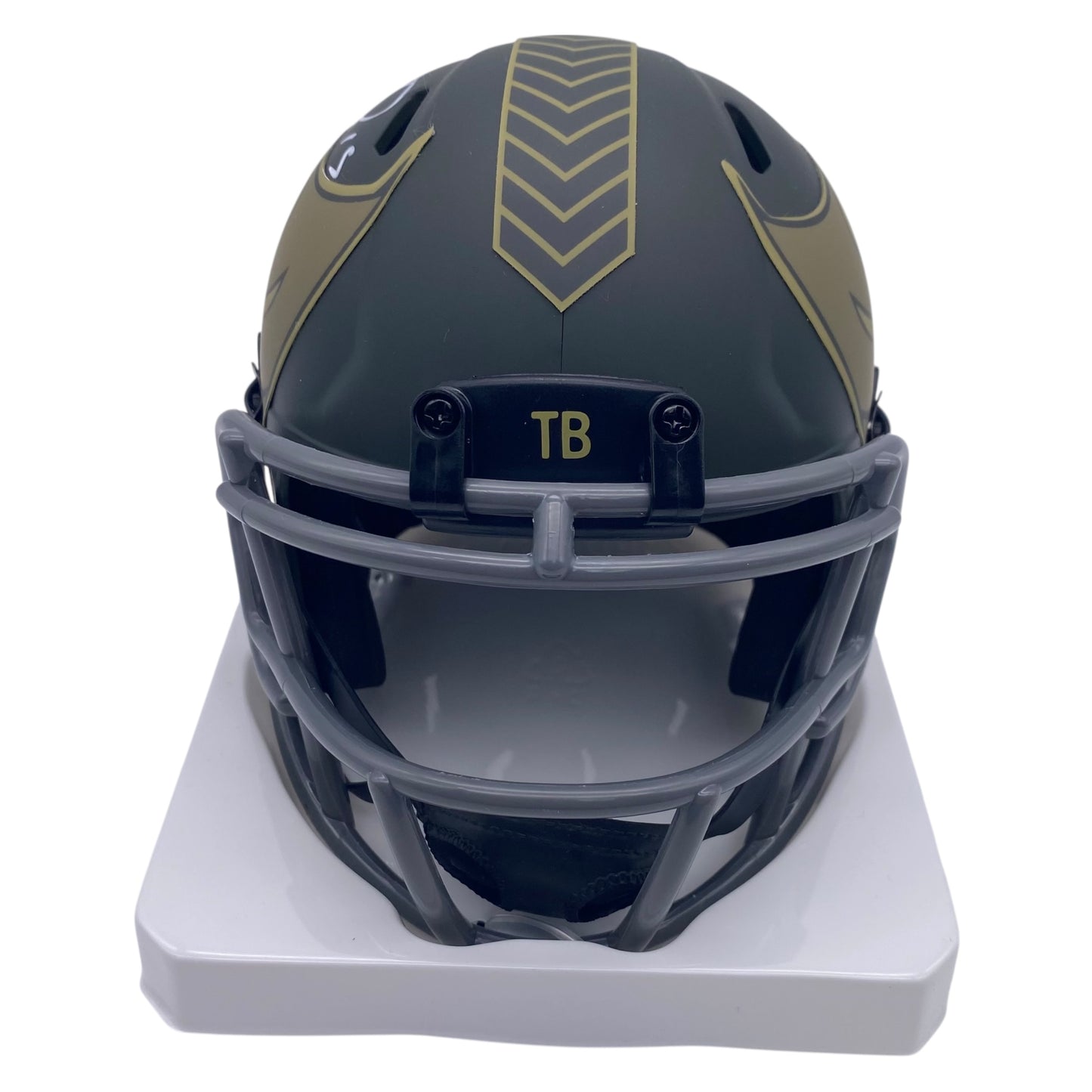 Tez Johnson Signed Tampa Bay Buccaneers 2025 Salute to Service Alternate Mini Helmet