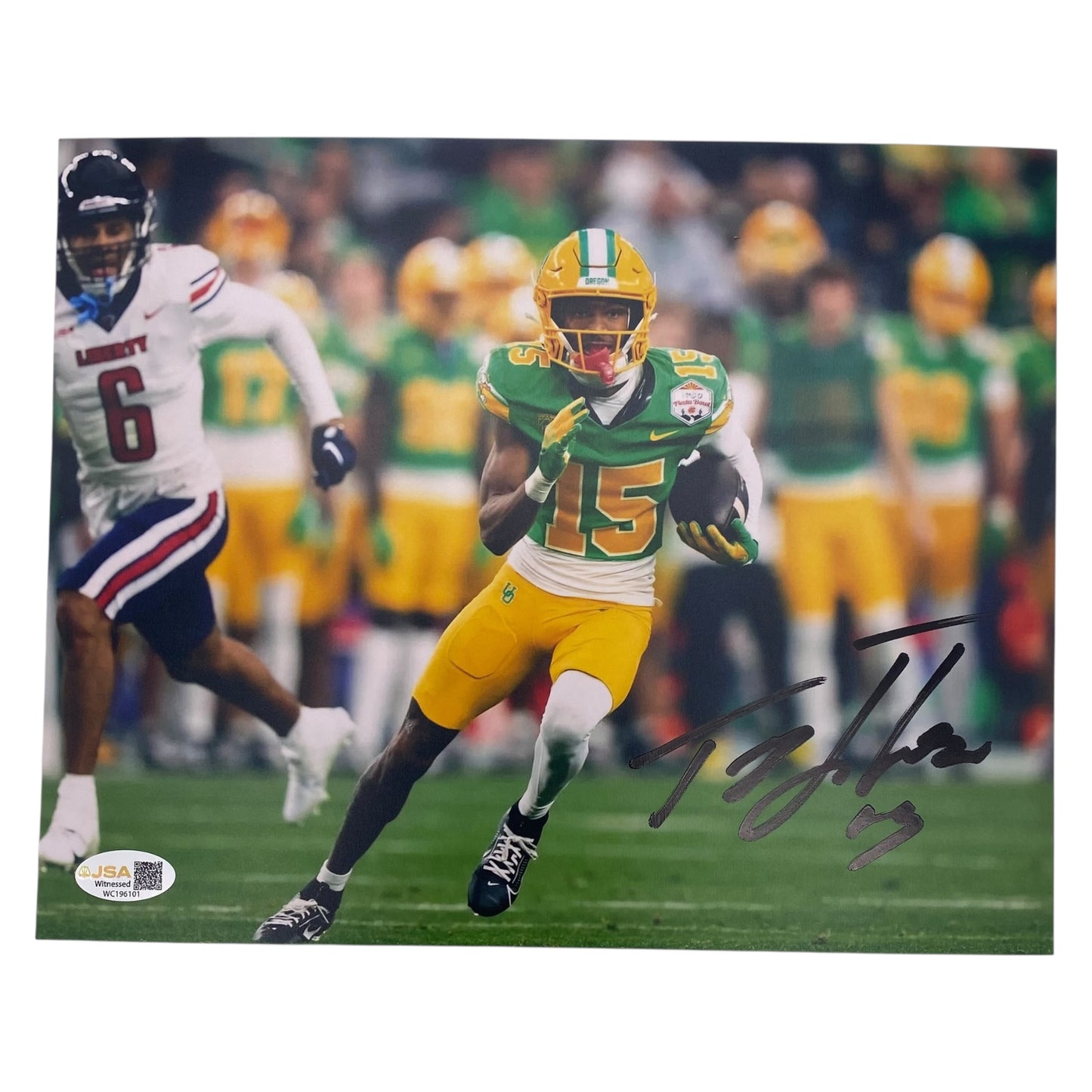 Tez Johnson Signed Oregon Ducks 8x10 Photo