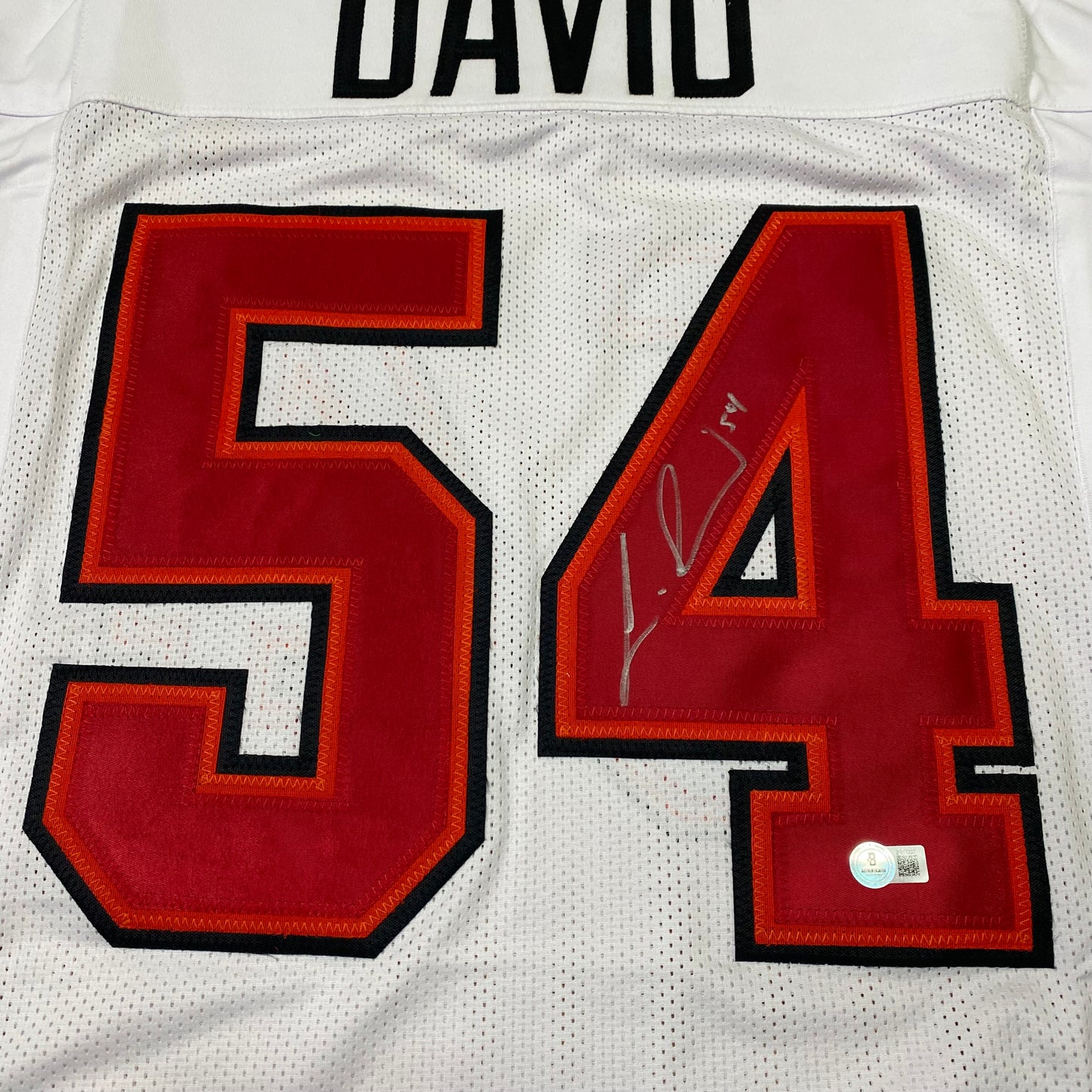 Lavonte David Signed #54 Stitched Jersey Tampa Bay Bucs Style White