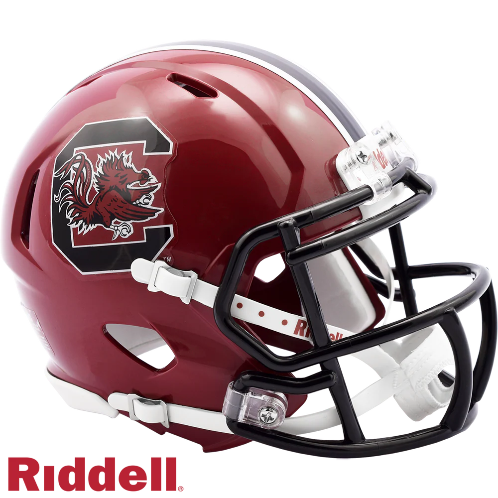 Steve Spurrier Signed South Carolina Gamecocks Cardinal Mini Football Helmet