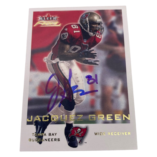 Jacquez Green Signed Tampa Bay Bucs Trading Card