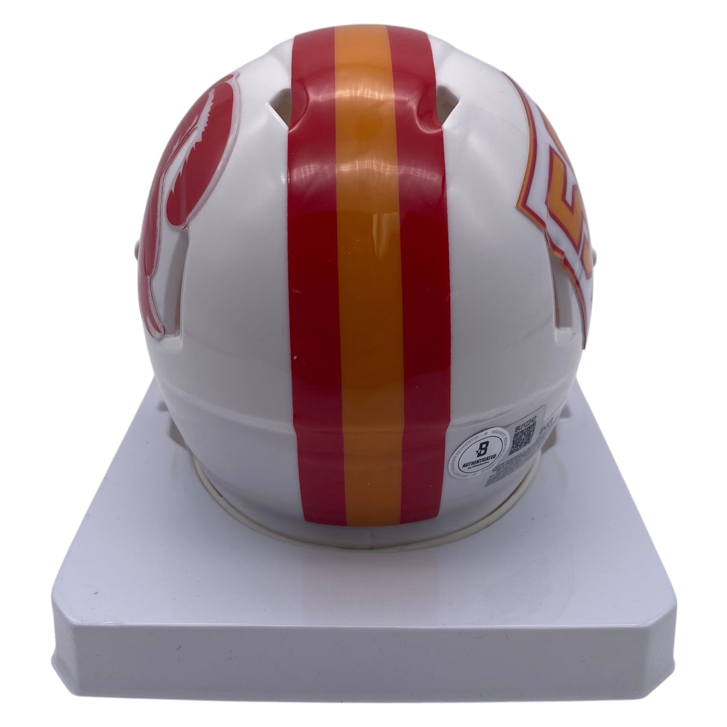 Mike Alstott Signed Tampa Bay Buccaneers 50th Anniversary Alternate Speed Mini Helmet