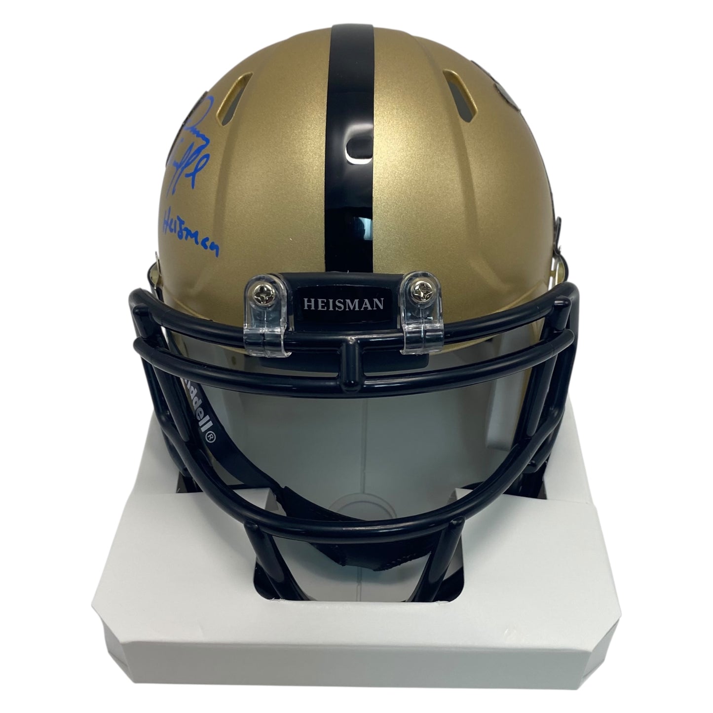 Danny Wuerffel 96 Heisman Signed Gold Heisman Trophy Mini Helmet Gators QB