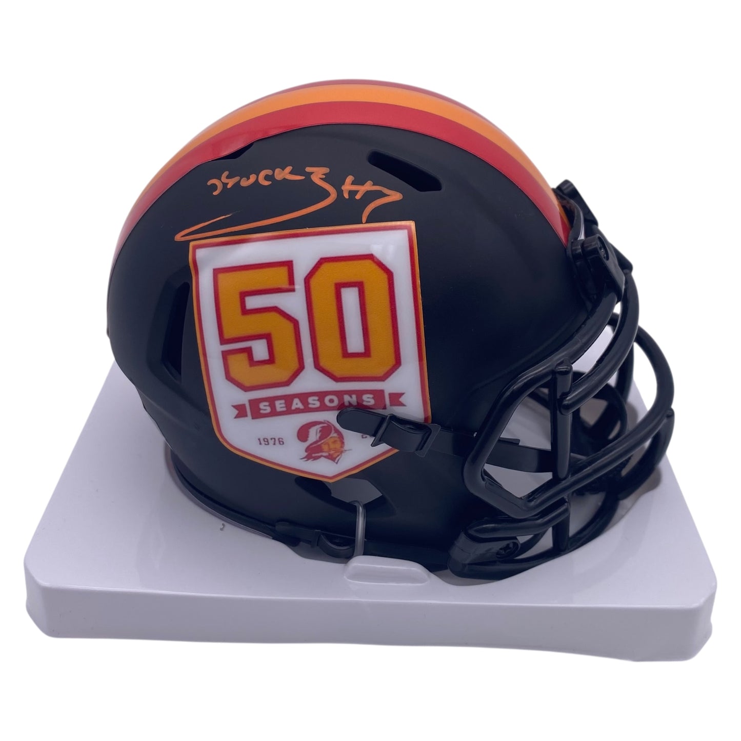 Bucky Irving Signed Tampa Bay Buccaneers 50th Anniversary Alternate Speed Mini Helmet