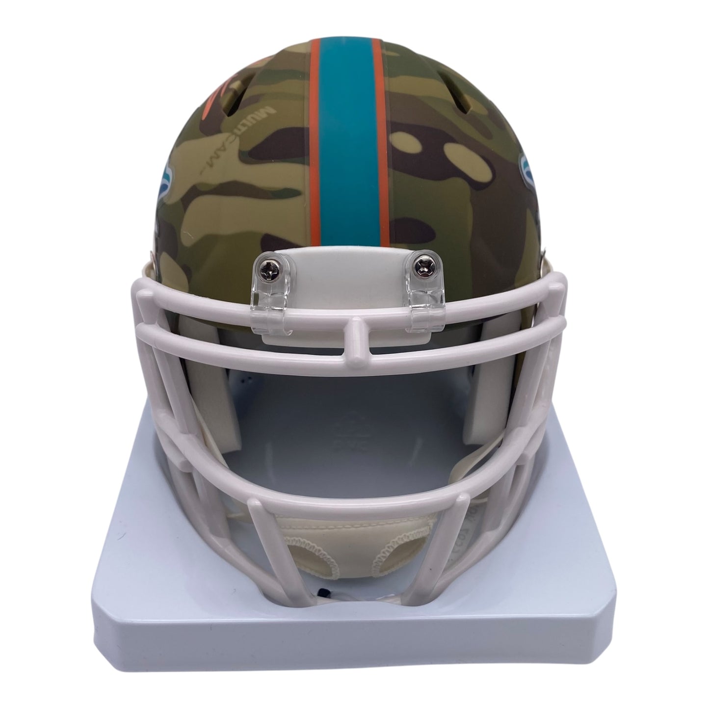 Brian Hartline Signed Miami Dolphins Camo Alternate Speed Mini Helmet