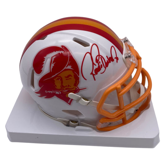 Ronde Barber Signed Tampa Bay Buccaneers Throwback Mini Speed Football Helmet