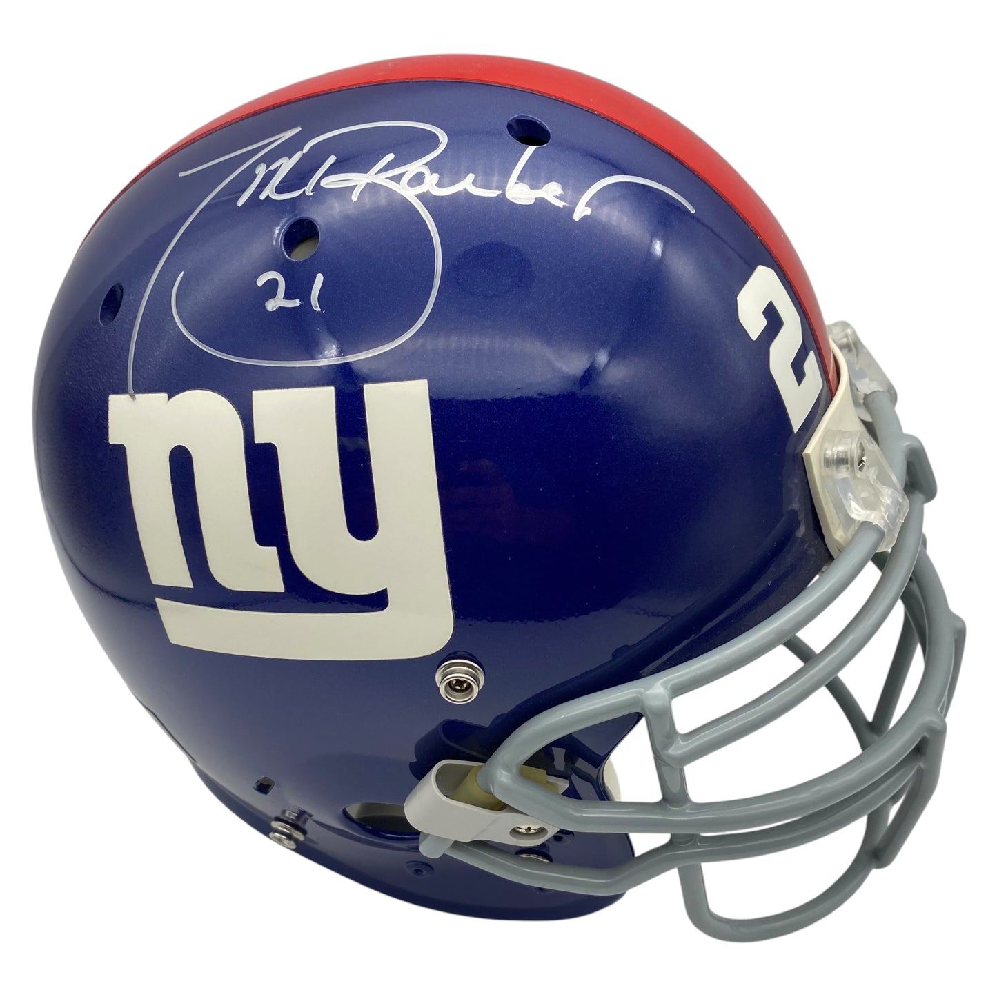 Tiki Barber Signed New York Giants Full Size Authentic On Field Game Issue Style Helmet