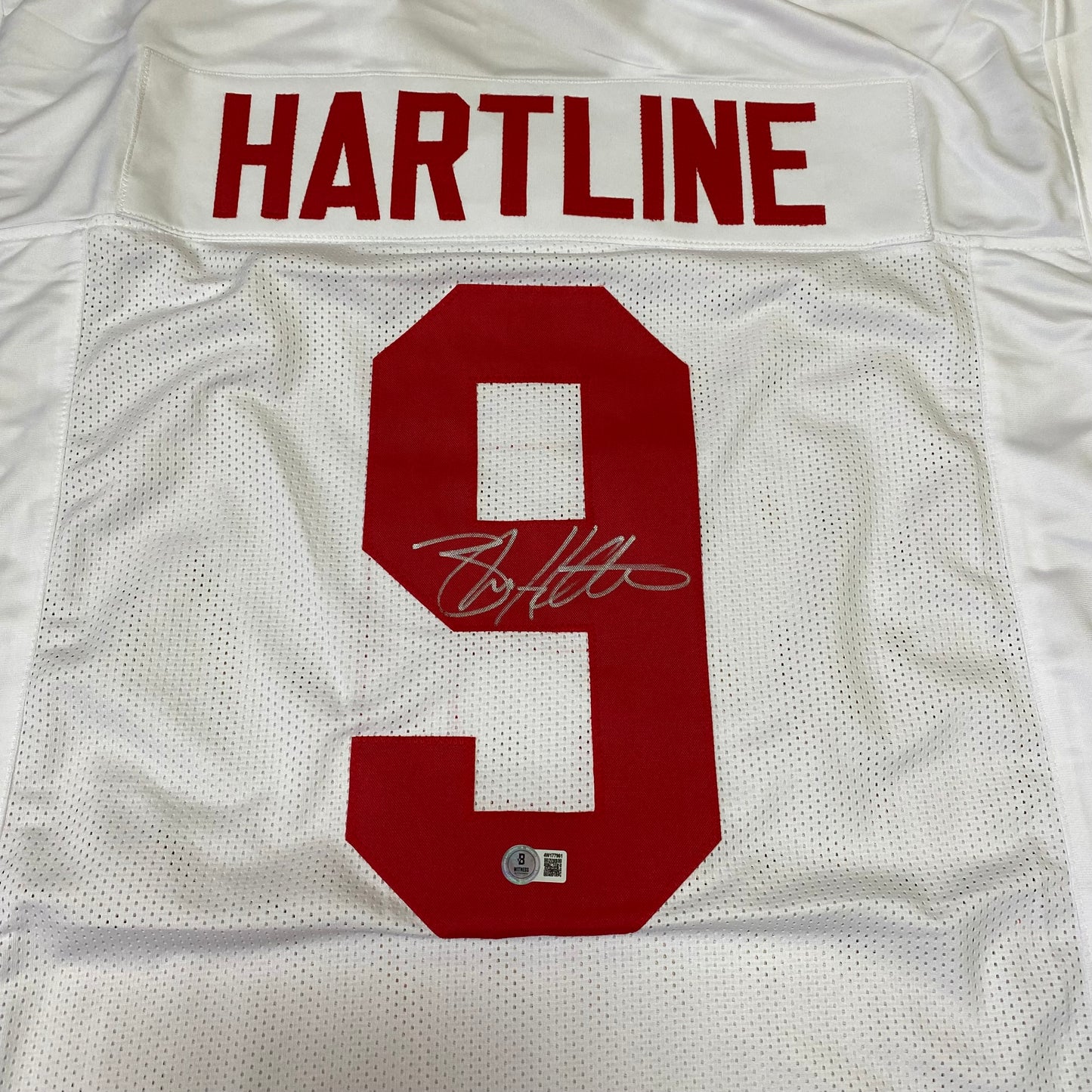 Brian Hartline Signed White #9 Jersey - Ohio State Buckeyes Receiver