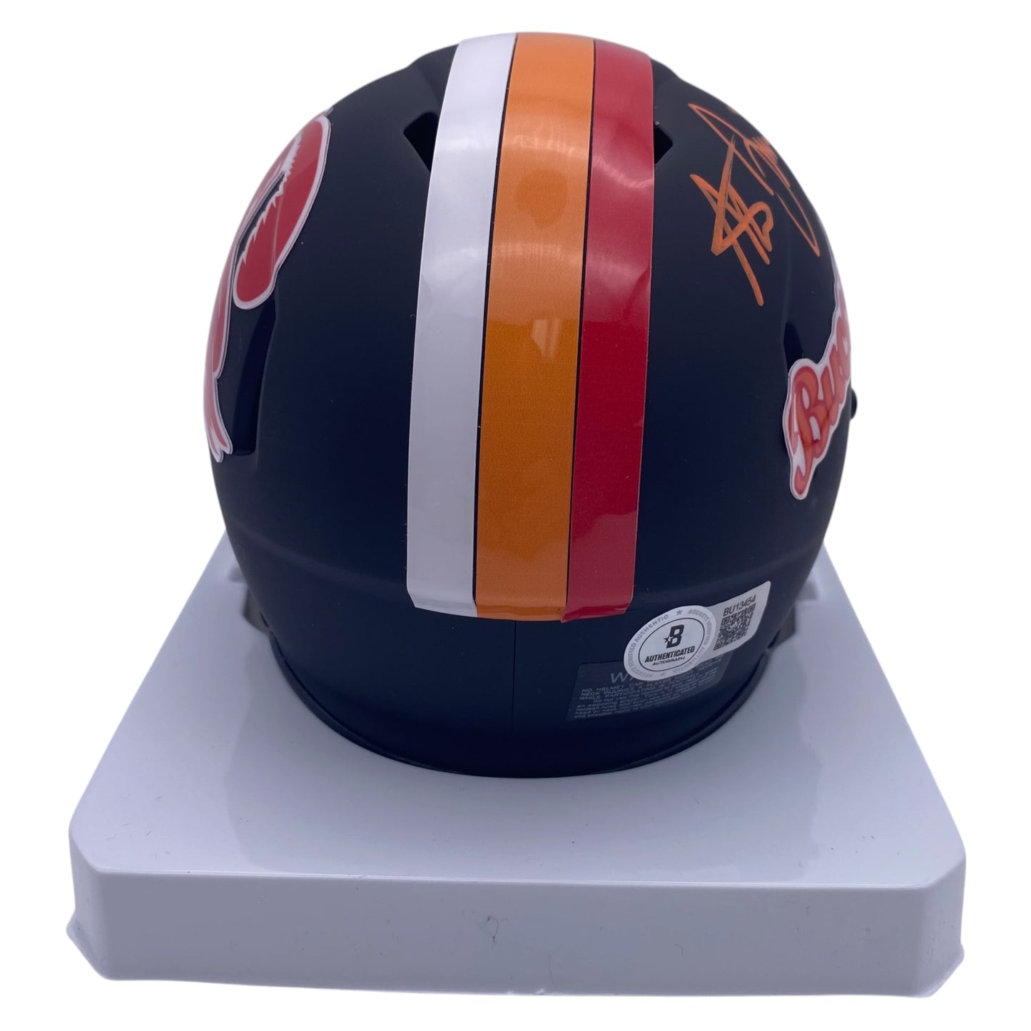 Steve Spurrier Signed Tampa Bay Buccaneers Black Alternate Mini Speed Football Helmet
