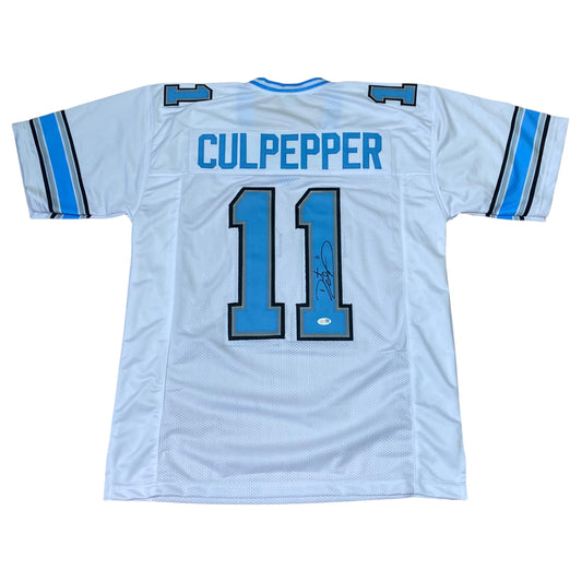 Daunte Culpepper signed White #11 stitched jersey - Detroit Lions QB