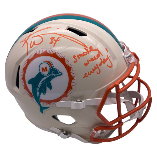 Ricky Williams Signed Miami Dolphins Retro Alternate Full Size Speed Football Helmet