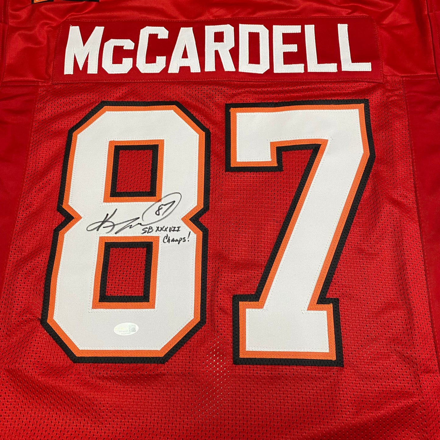 Keenan McCardell Signed Red #87 Stitched Jersey - Tampa Bay Buccaneers WR