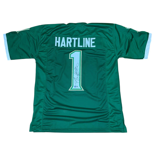 Brian Hartline Signed Green #1 Jersey - South Florida USF Bulls Coach