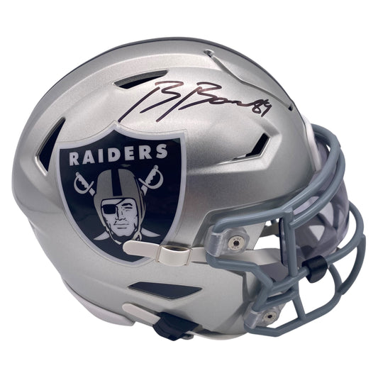 Brock Bowers Signed Las Vegas Raiders SpeedFlex MIDI Mid-Size Football Helmet