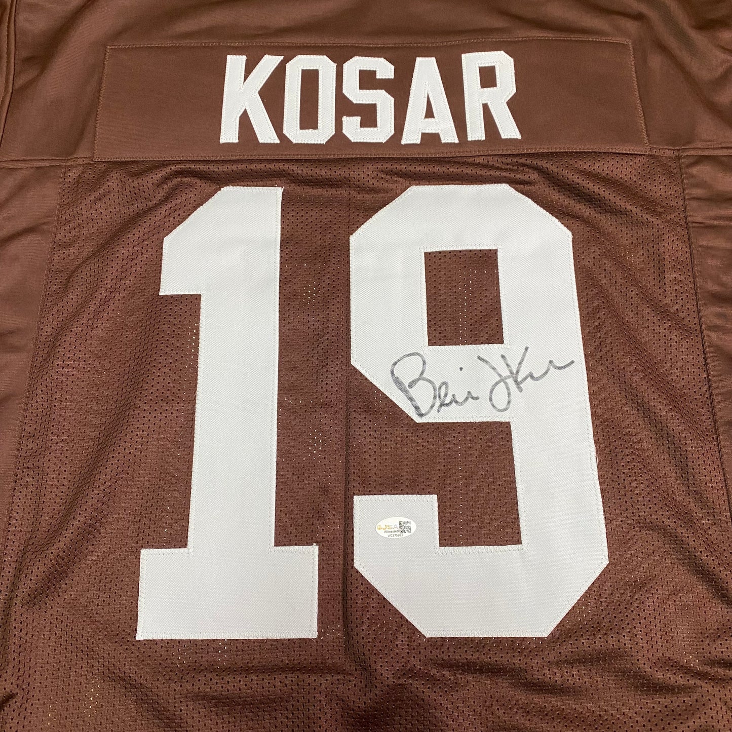 Bernie Kosar signed Brown #19 Stitched Jersey - Cleveland Browns QB