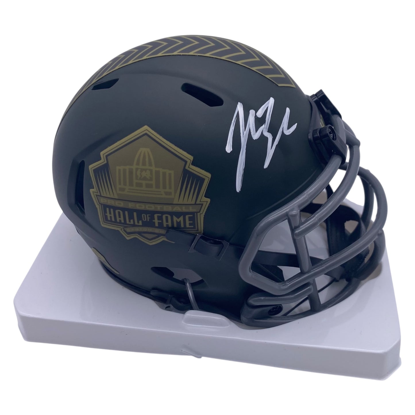 John Lynch Signed Tampa Bay Buccaneers Hall of Fame Salute To Service Alternate Speed Mini Helmet