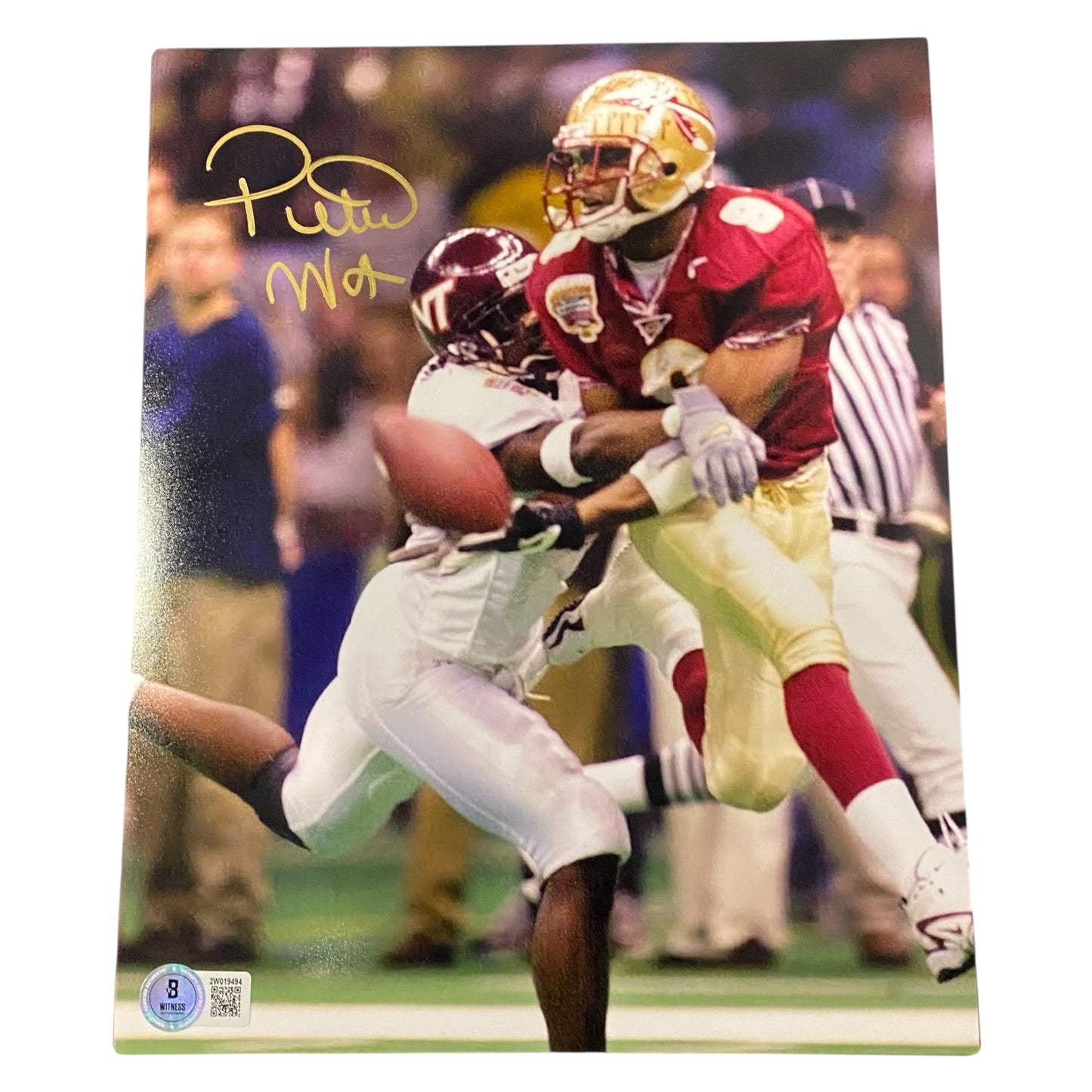 Peter Warrick Signed Florida State Seminoles 8x10 Photo