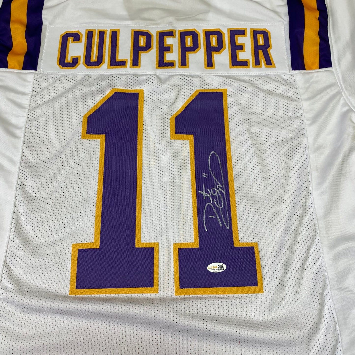 Daunte Culpepper signed White #11 stitched jersey - Minnesota Vikings QB