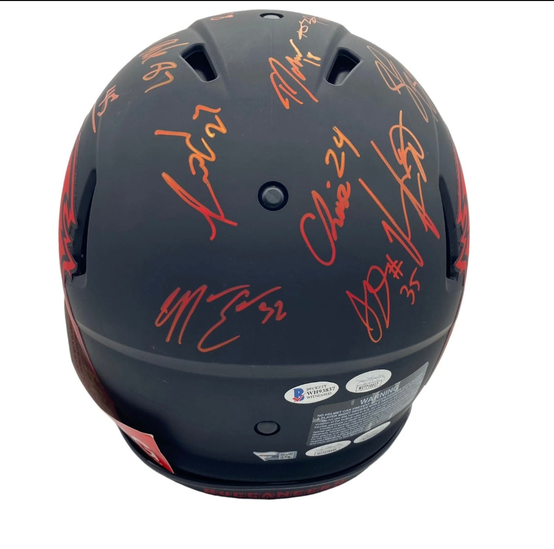 Super Bowl LV Team Signed Tampa Bay Buccaneers Eclipse Alternate Speed Full Size Authentic Helmet