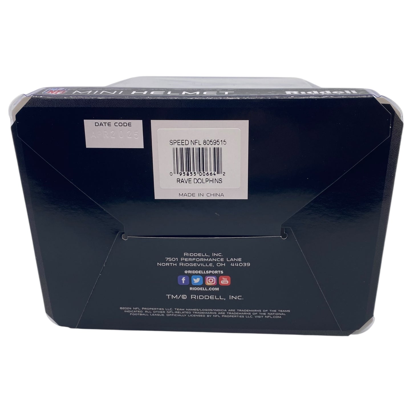 Brian Hartline Signed Miami Dolphins Rave Alternate Speed Mini Helmet