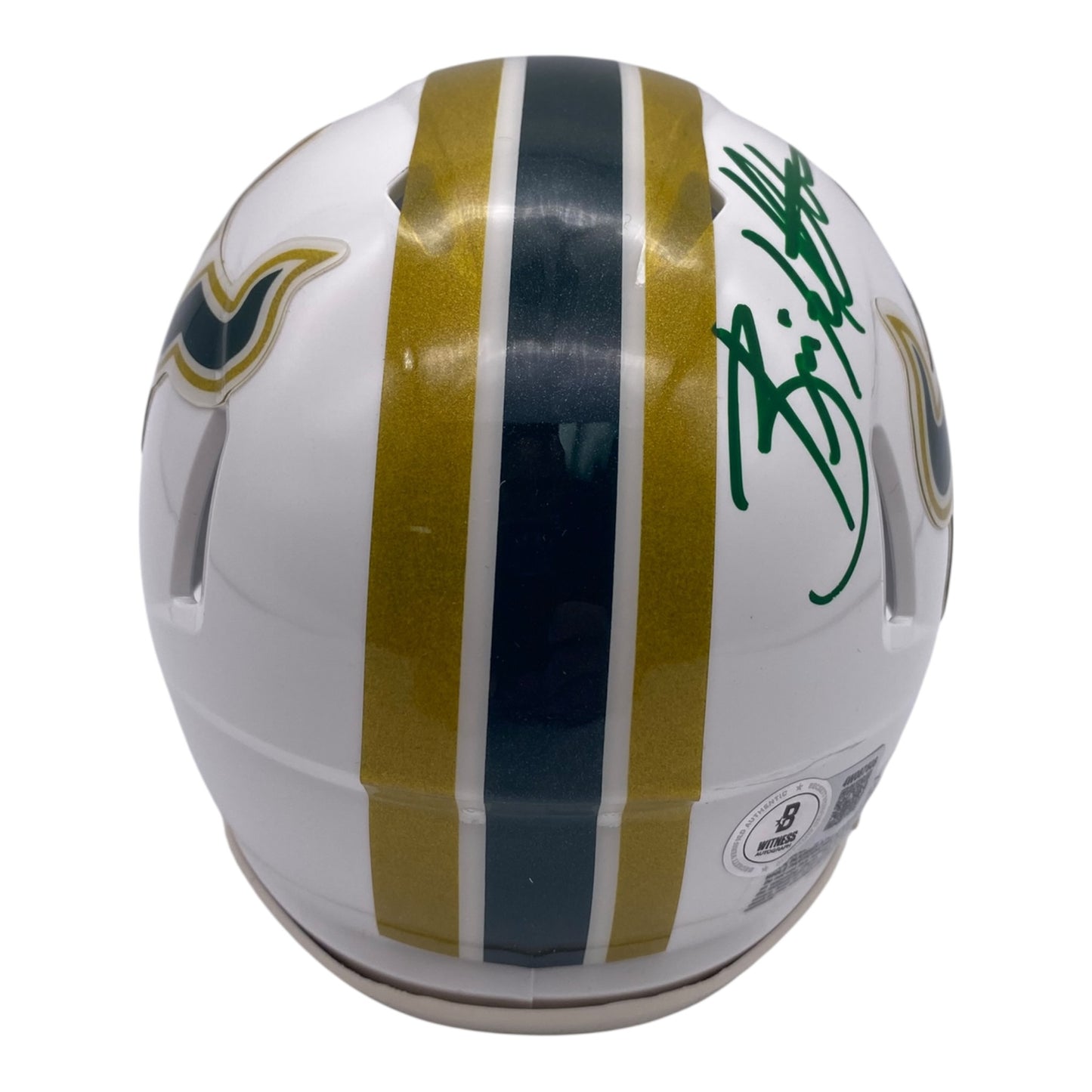 Brian Hartline Signed University of South Florida USF Bulls White Speed Mini Helmet