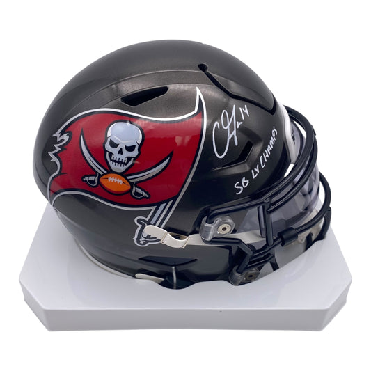 Chris Godwin Signed Tampa Bay Buccaneers MIDI Mid Size SpeedFlex Helmet