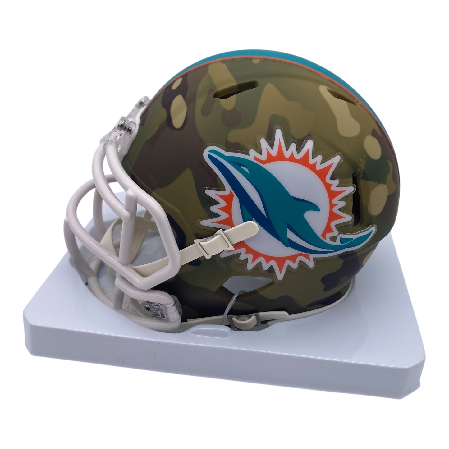 Brian Hartline Signed Miami Dolphins Camo Alternate Speed Mini Helmet