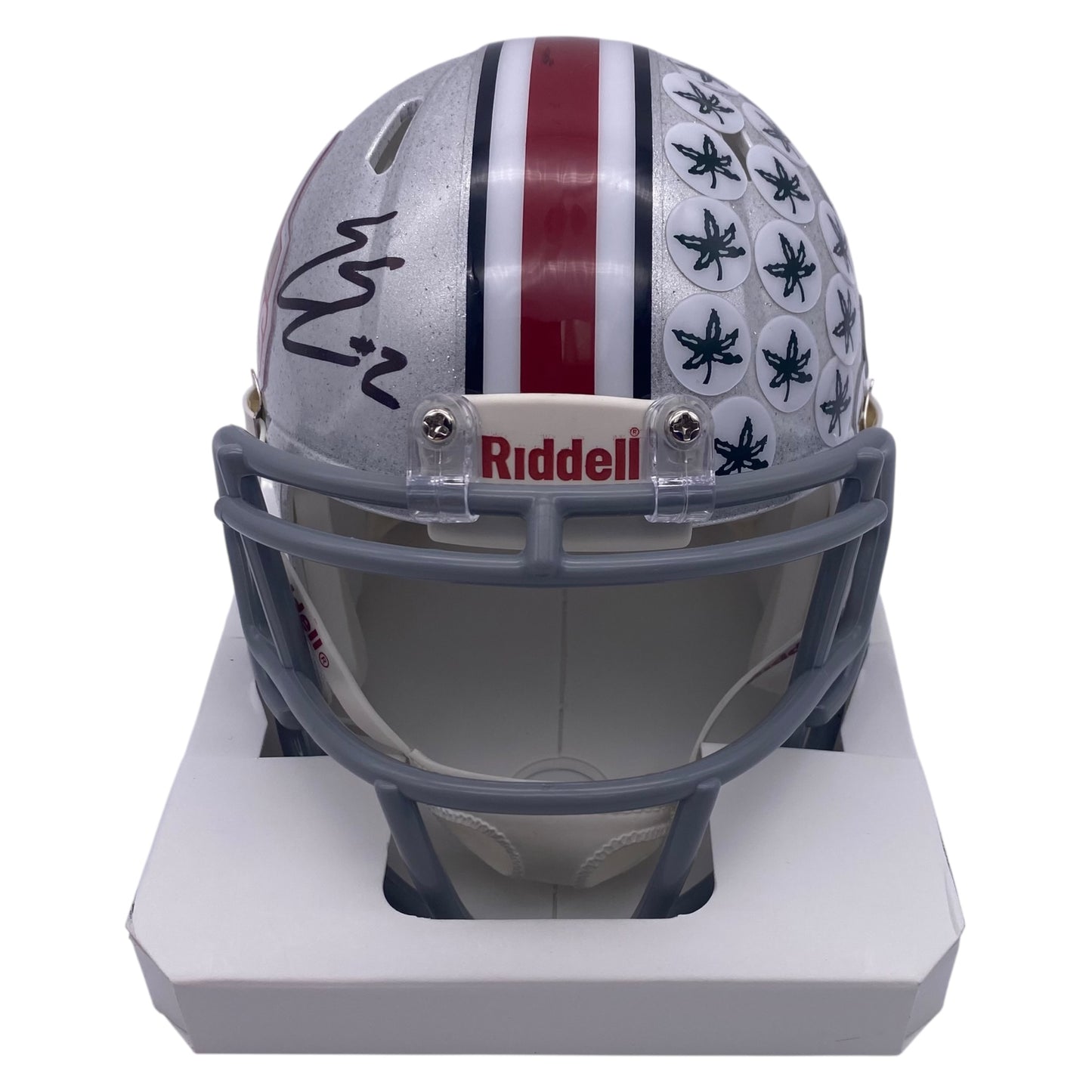 Emeka Egbuka Signed Ohio State Buckeyes 2024 Nationals Champions Alternate Speed Mini Helmet