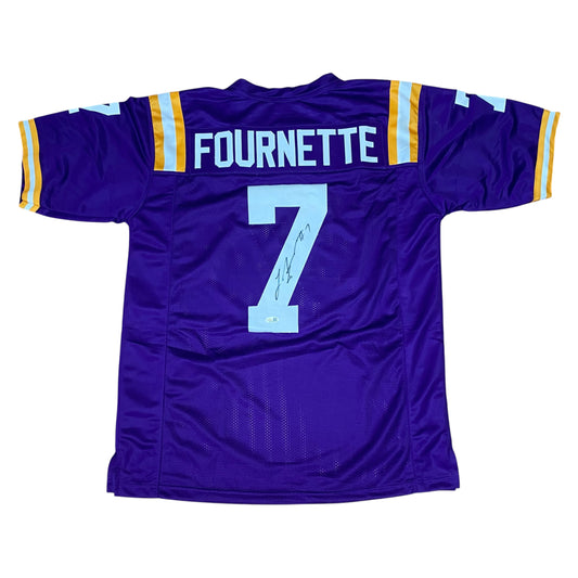 Leonard Fournette Signed Purple #7 Jersey - LSU Tigers RB
