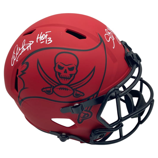 Warren Sapp Signed Tampa Bay Buccaneers Rave Alternate Full Size Replica Helmet