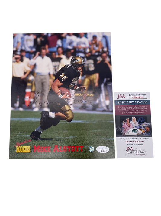 Mike Alstott Signed Purdue Boilermakers 8x10 Photo - Rare Rookie Signature