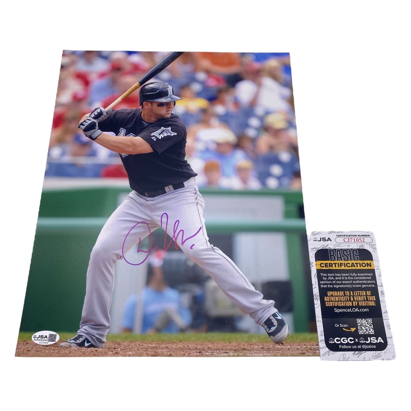Dan Uggla Signed Florida Marlins 11x14 Photo
