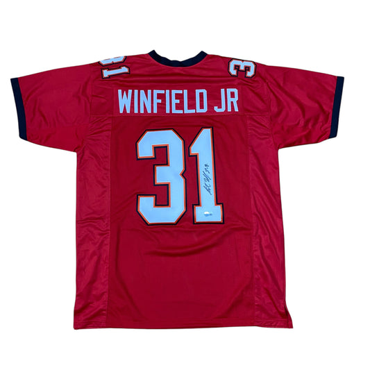 Antoine Winfield Jr signed red #31 stitched jersey