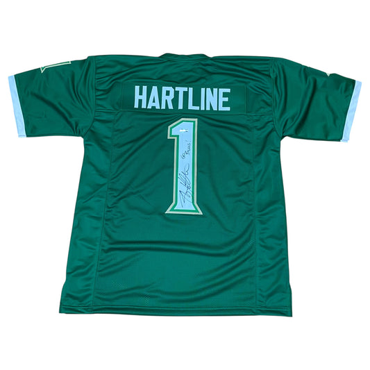 Brian Hartline Signed Green #1 Jersey - South Florida USF Bulls Coach