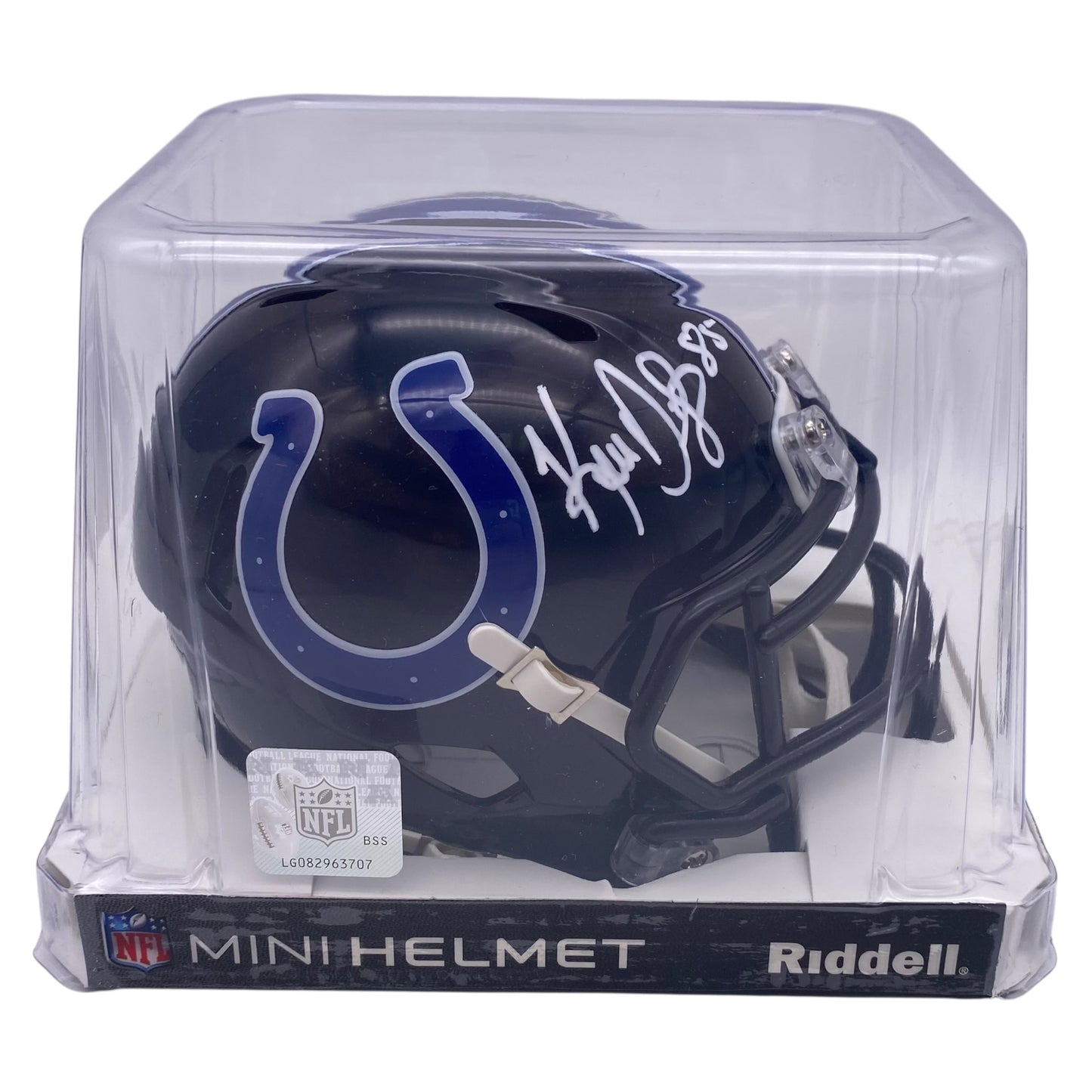 Ken Dilger Signed Indianapolis Colts Indiana Nights Black Alternate Mini Speed Football Helmet