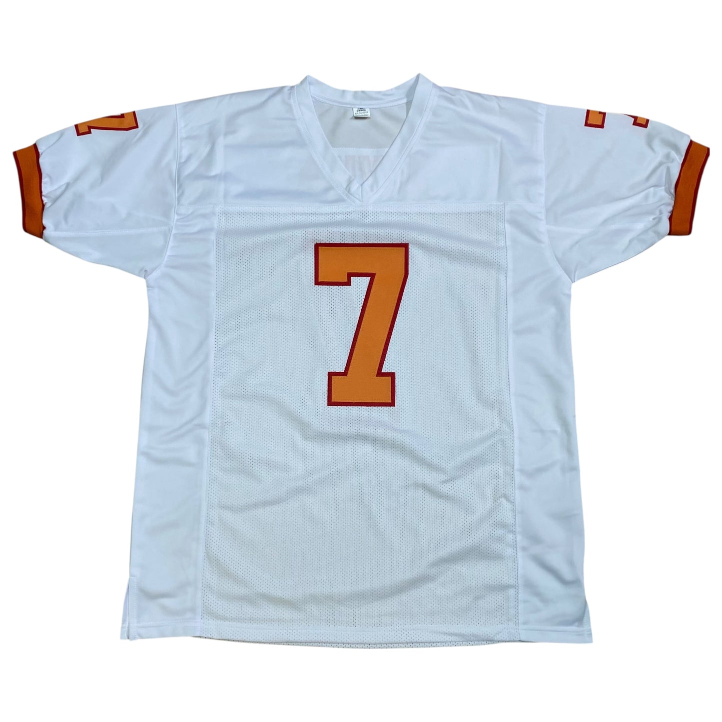 Bucky Irving signed White #7 Stitched Jersey Tampa Bay Buccaneers 1976 Style