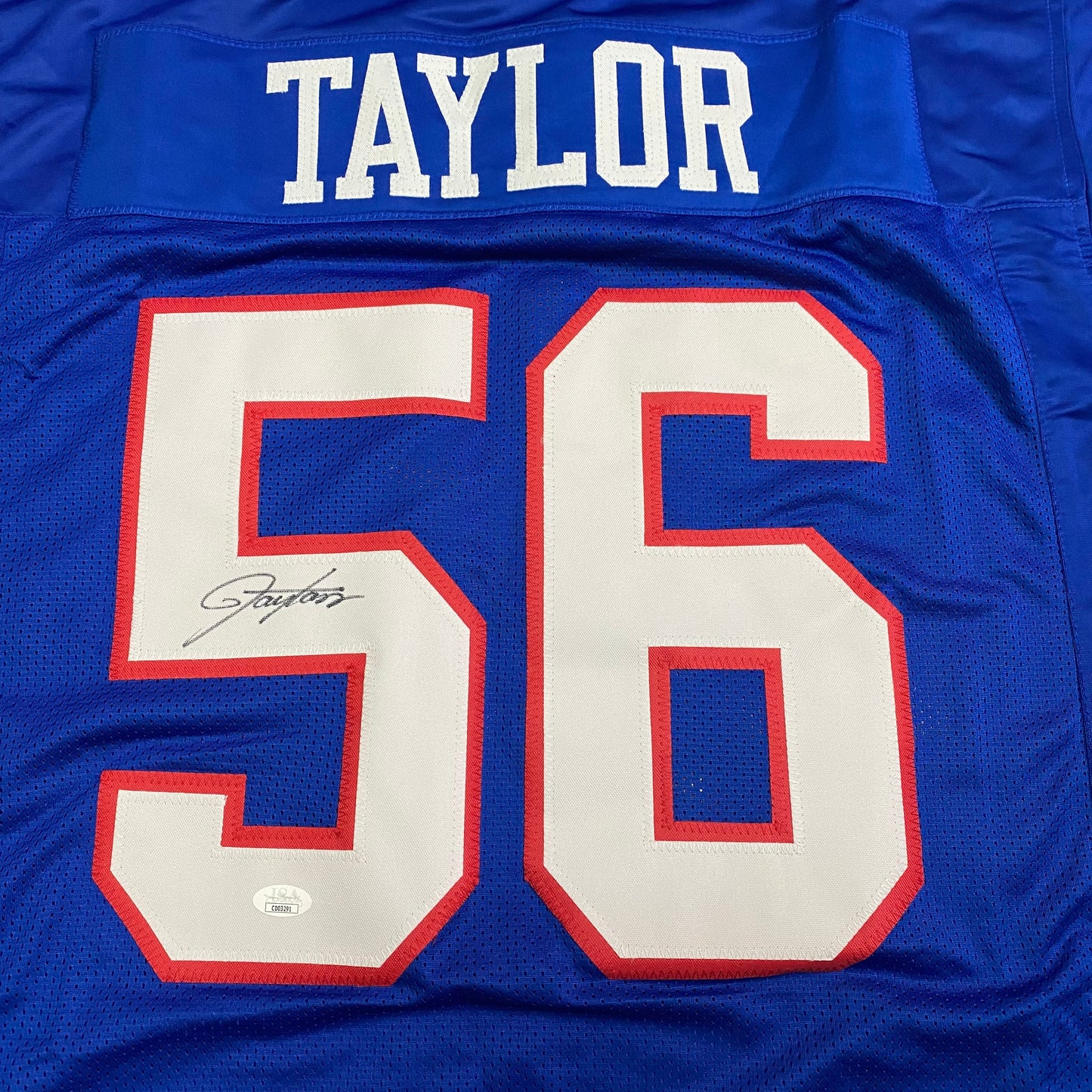 Lawrence Taylor Signed Blue #56 stitched jersey - New York Giants LB