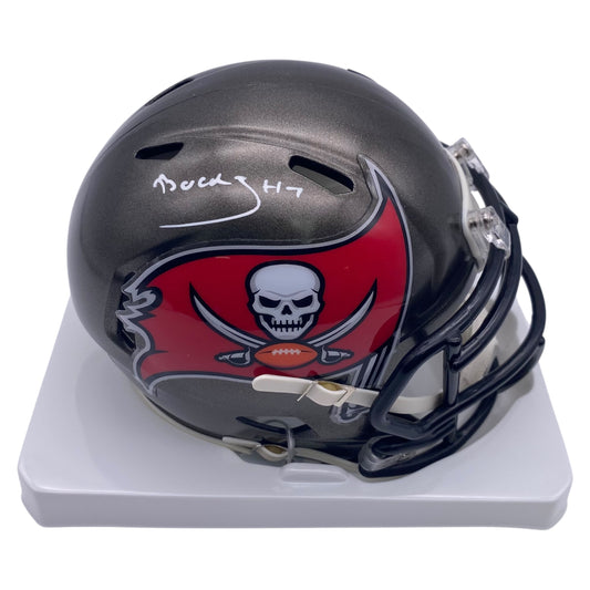 Bucky Irving Signed Tampa Bay Buccaneers Speed Mini Helmet